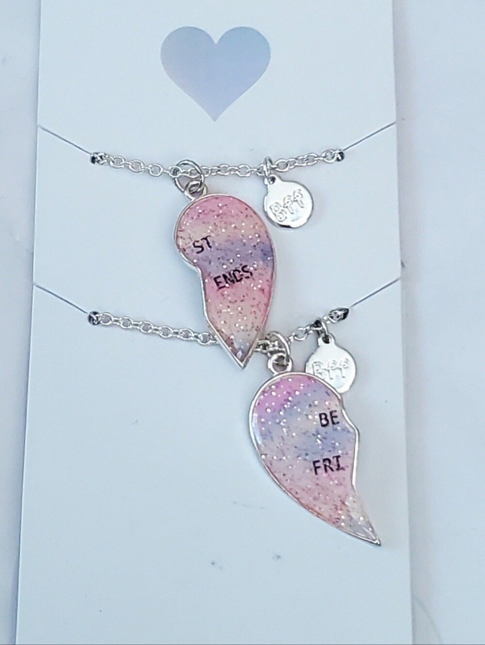 Children's Place Girl's Split Heart BFF Necklace 2-Pack